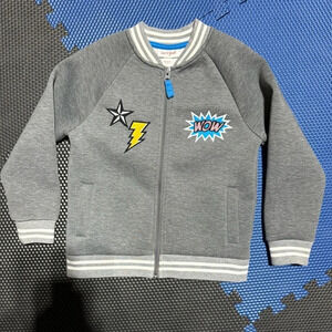 Cat & Jack Wow/Lightning Bolt Zip Up Jacket Size XS 4/5
